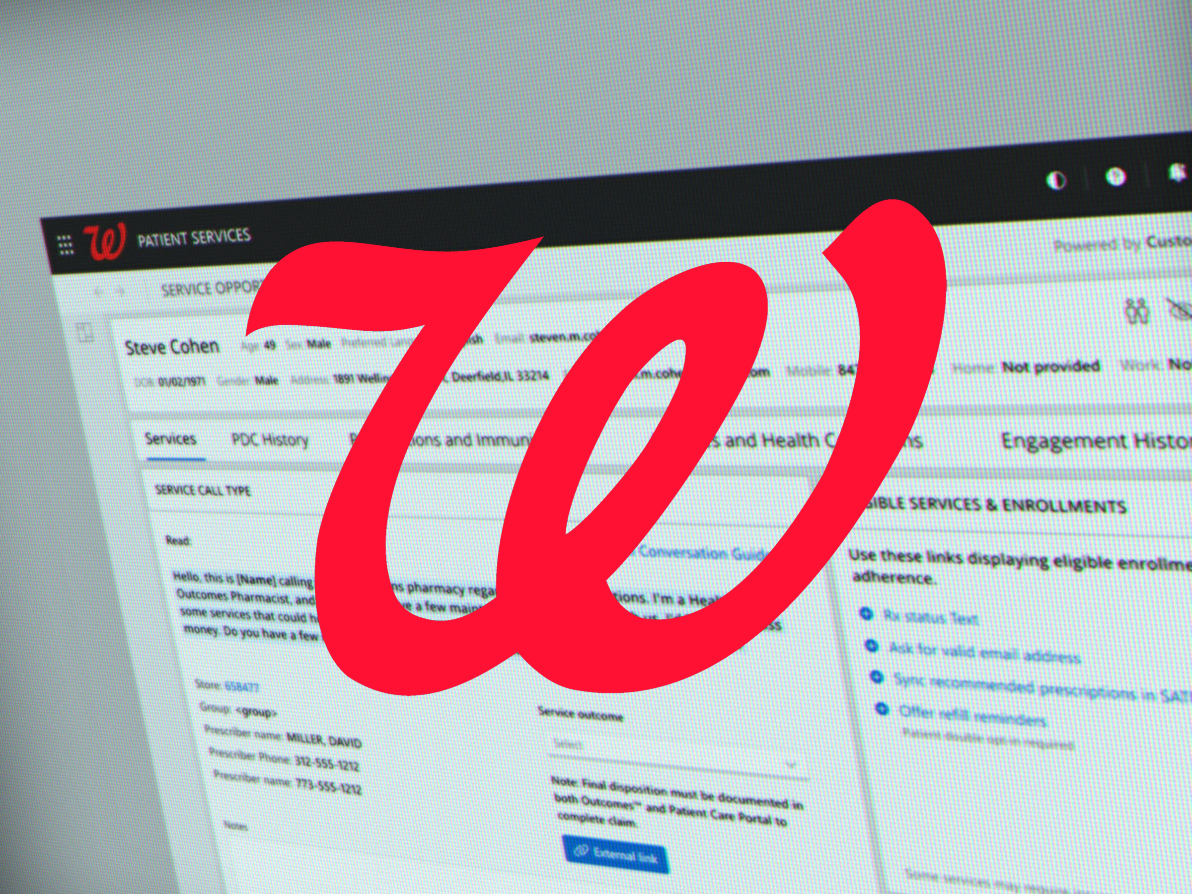 Walgreens Patient Care Portal preview